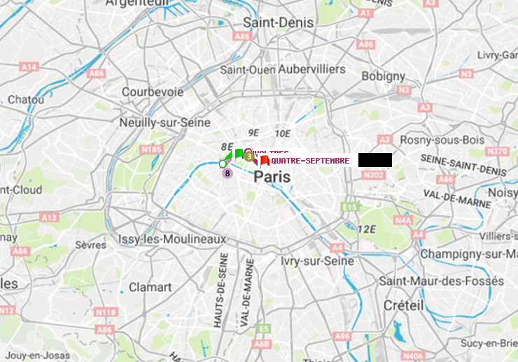 plan itinéraire ratp de Invalides à Quatre Septembre