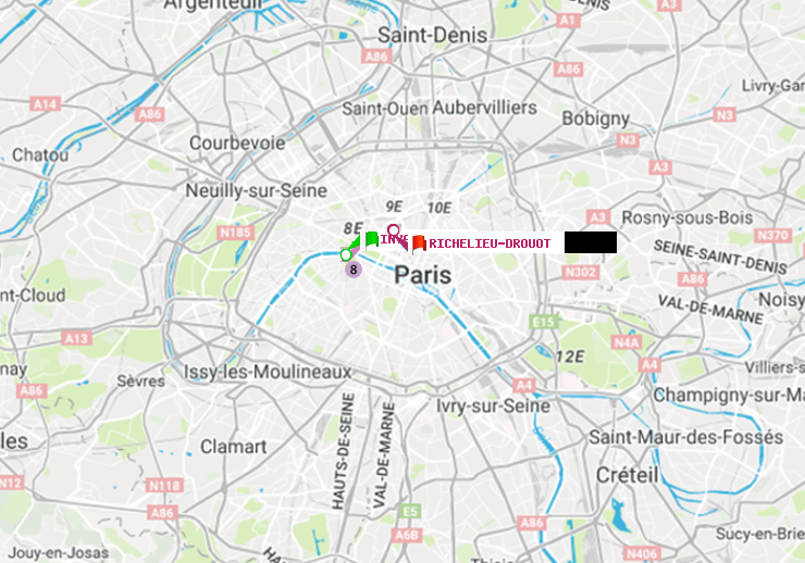 plan itinéraire ratp de Invalides à Richelieu-Drouot