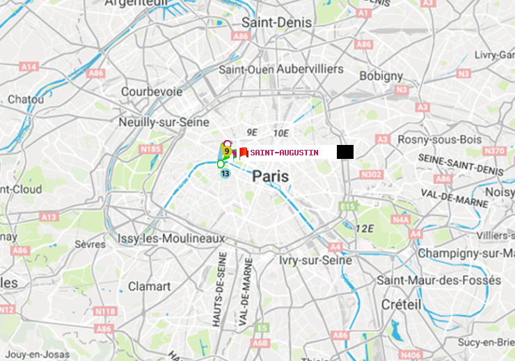 plan itinéraire ratp de Invalides à Saint-Augustin