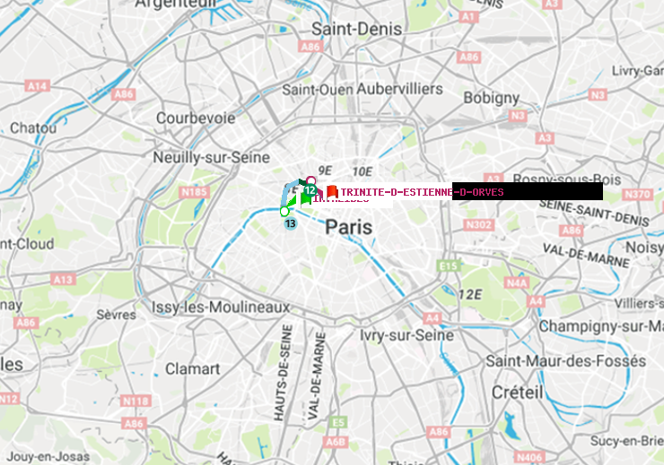plan itinéraire ratp de Invalides à Trinité-d