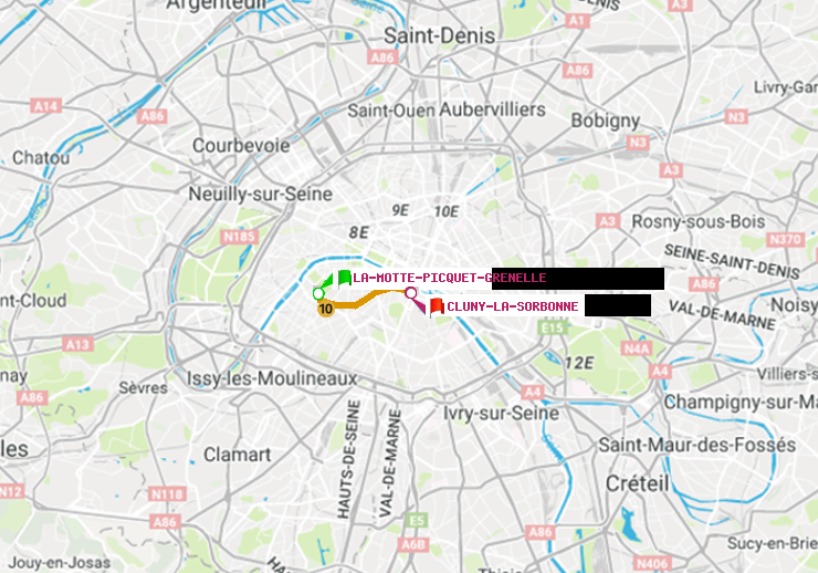 plan itinéraire ratp de La Motte-Picquet-Grenelle à Cluny-La Sorbonne