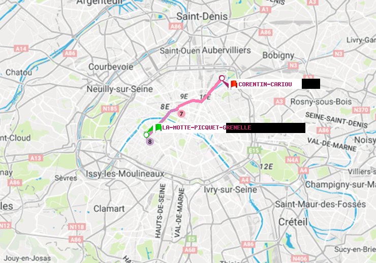 plan itinéraire ratp de La Motte-Picquet-Grenelle à Corentin-Cariou