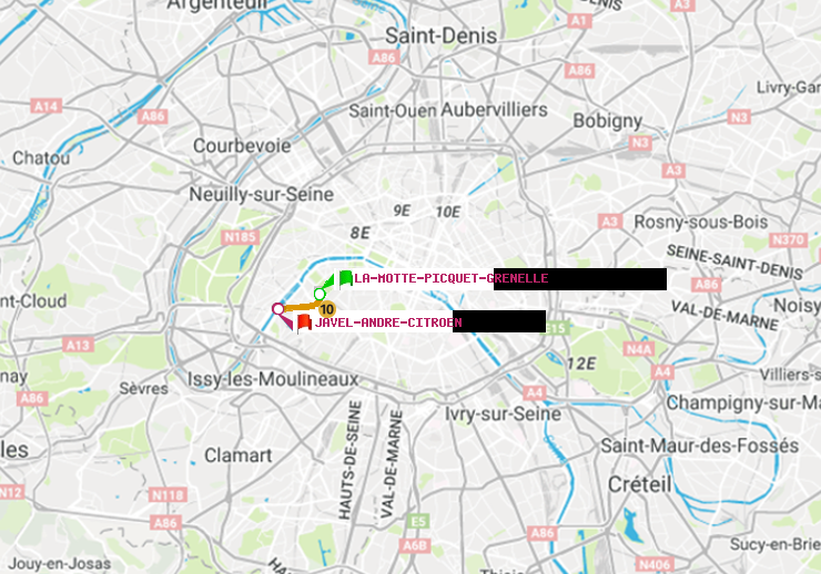 plan itinéraire ratp de La Motte-Picquet-Grenelle à Javel-André-Citroen