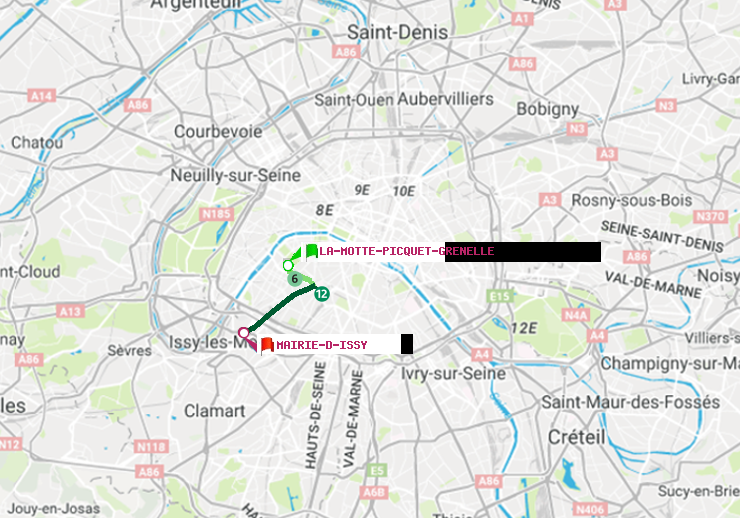 plan itinéraire ratp de La Motte-Picquet-Grenelle à Mairie d