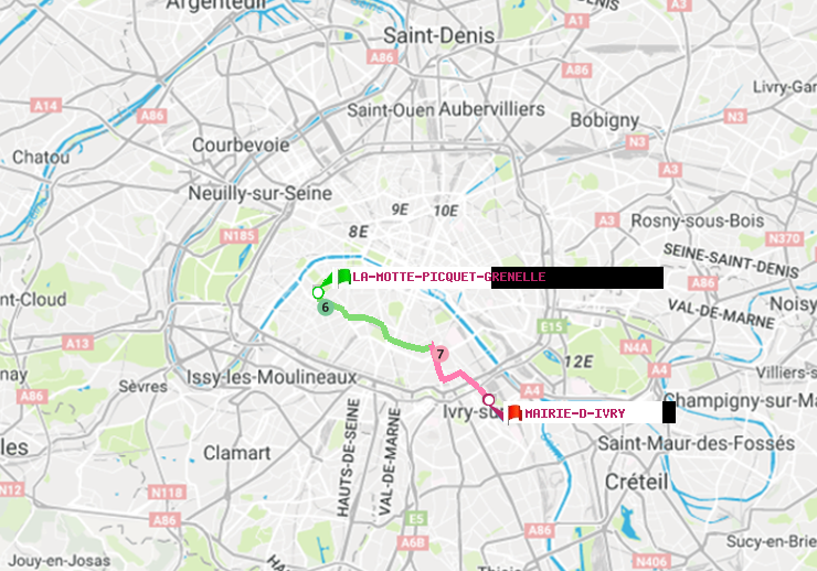 plan itinéraire ratp de La Motte-Picquet-Grenelle à Mairie d