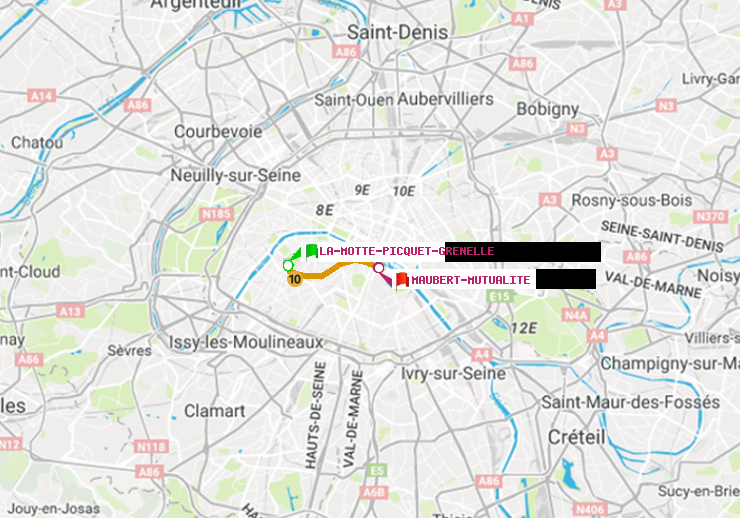 plan itinéraire ratp de La Motte-Picquet-Grenelle à Maubert-Mutualité