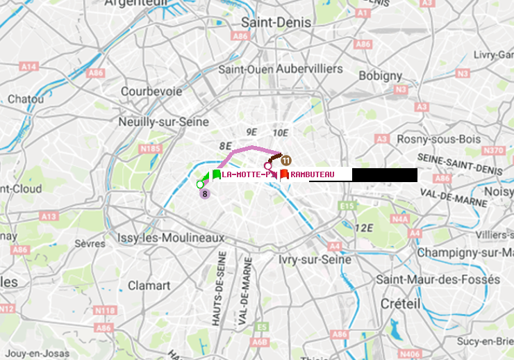 plan itinéraire ratp de La Motte-Picquet-Grenelle à Rambuteau