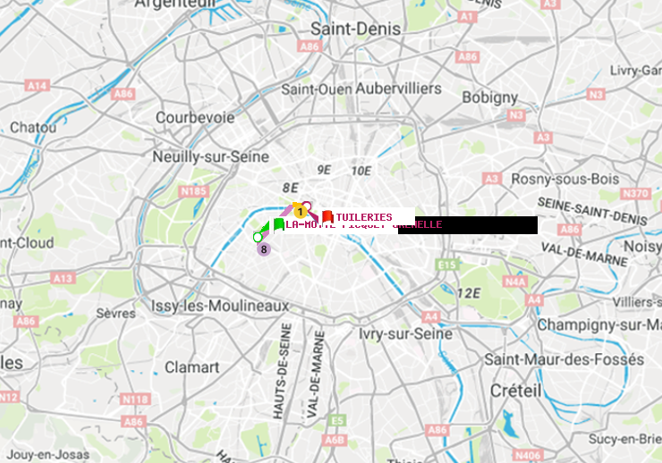 plan itinéraire ratp de La Motte-Picquet-Grenelle à Tuileries