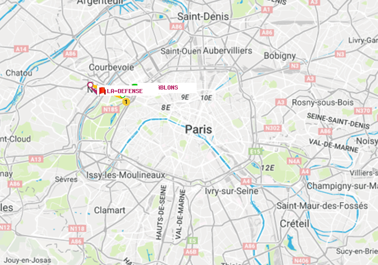 plan itinéraire ratp de Les Sablons (Jardin d