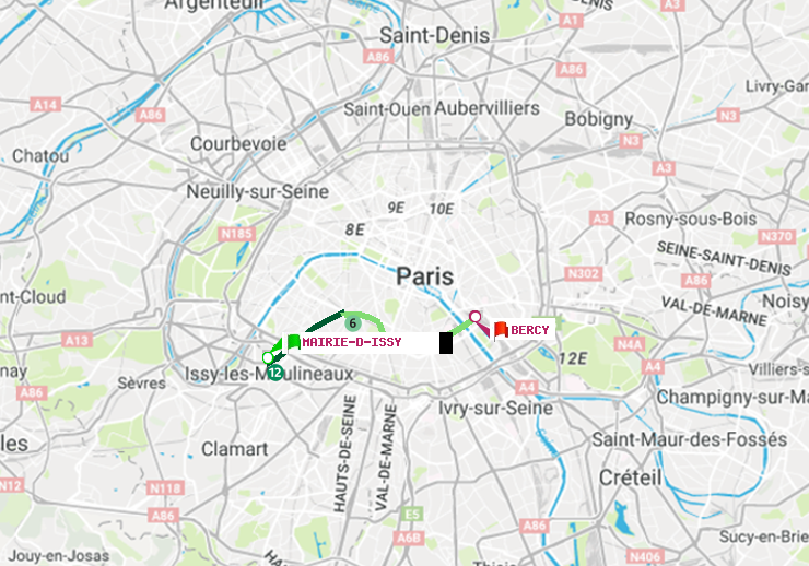 plan itinéraire ratp de Mairie d