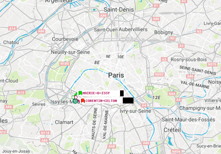 plan itinéraire ratp de Mairie d