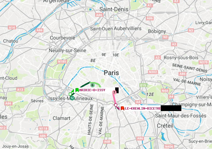 plan itinéraire ratp de Mairie d