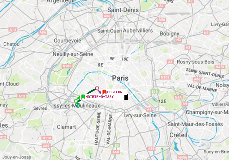 plan itinéraire ratp de Mairie d