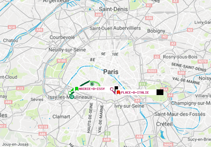 plan itinéraire ratp de Mairie d