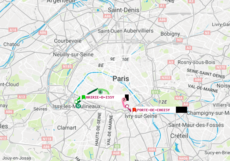 plan itinéraire ratp de Mairie d