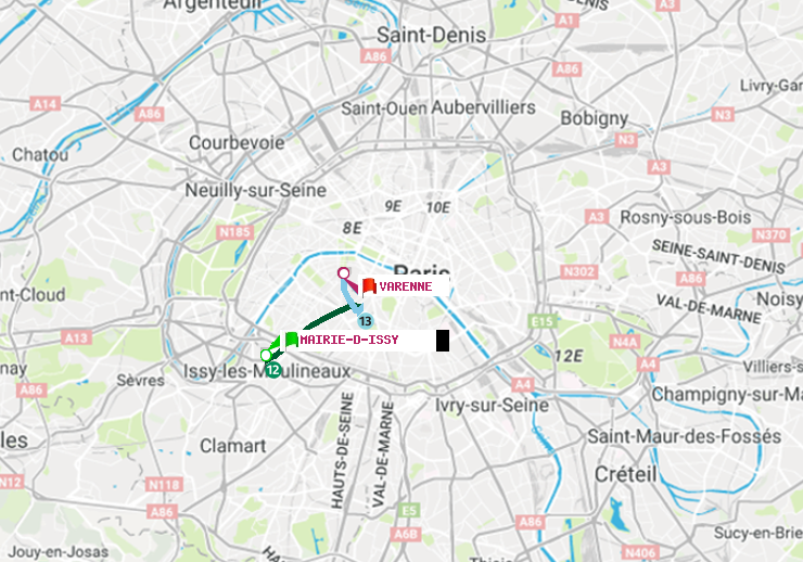 plan itinéraire ratp de Mairie d