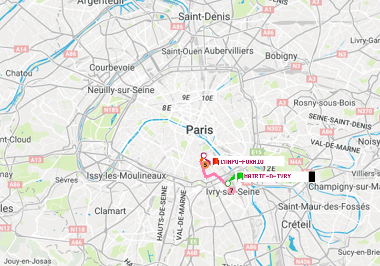 plan itinéraire ratp de Mairie d