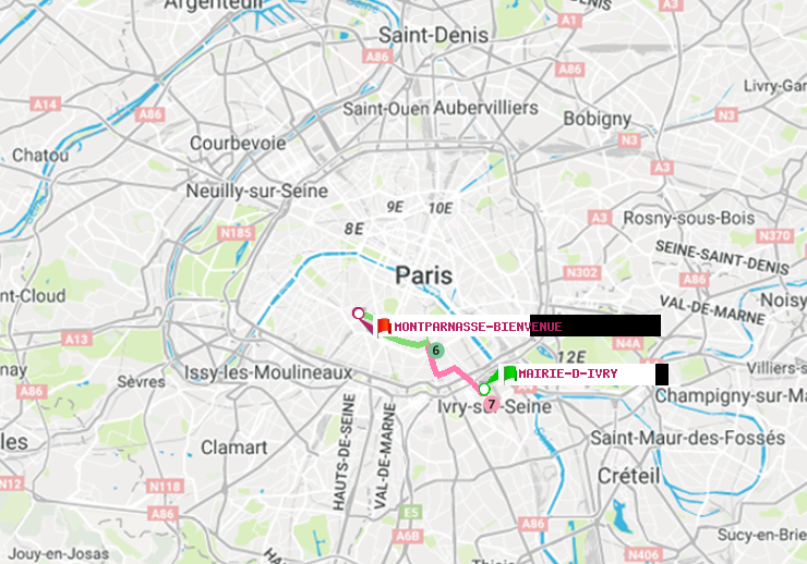 plan itinéraire ratp de Mairie d