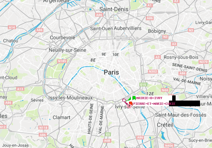 plan itinéraire ratp de Mairie d