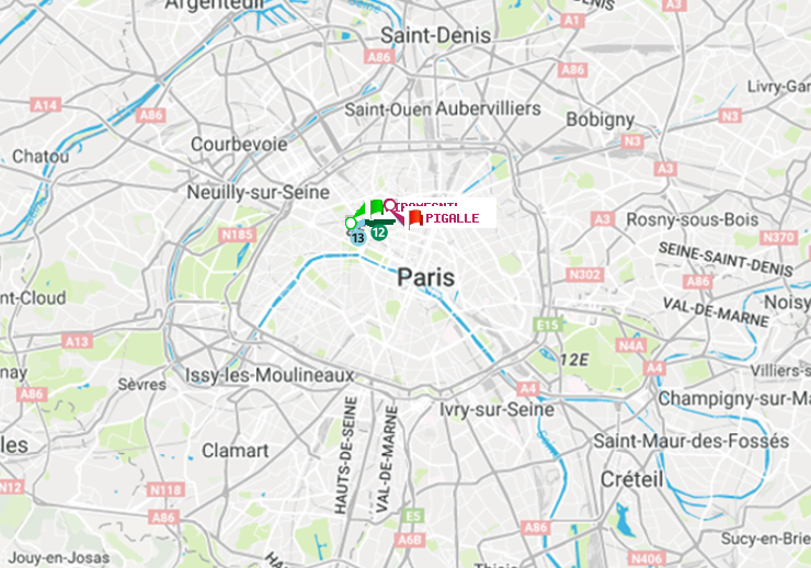 plan itinéraire ratp de Miromesnil à Pigalle