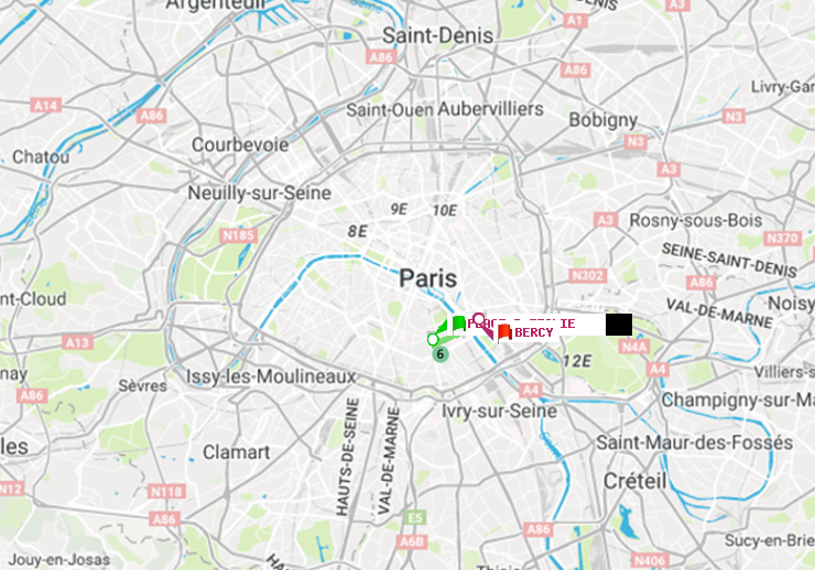 plan itinéraire ratp de Place d