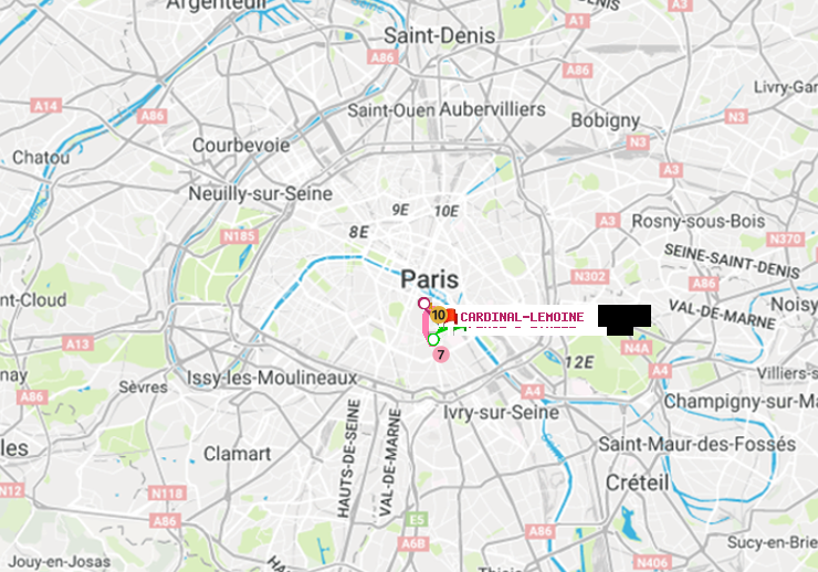 plan itinéraire ratp de Place d
