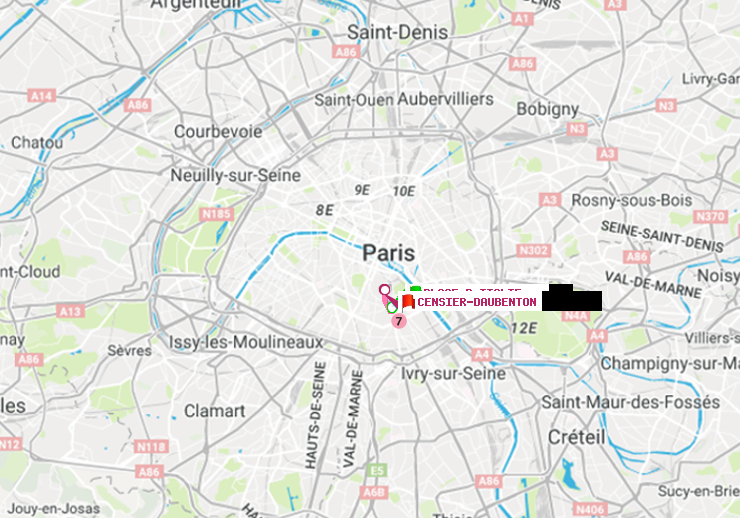 plan itinéraire ratp de Place d