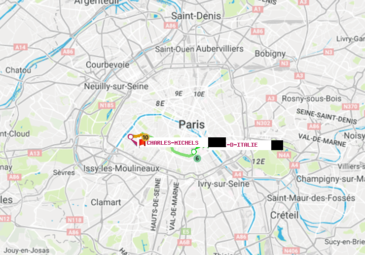 plan itinéraire ratp de Place d