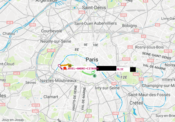 plan itinéraire ratp de Place d