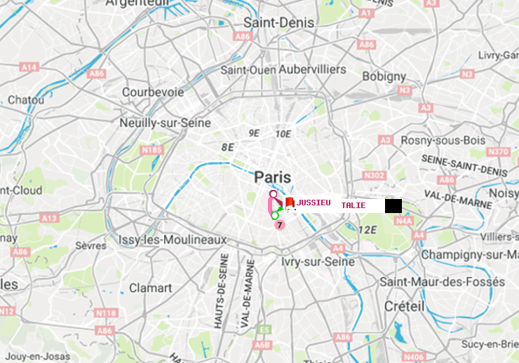 plan itinéraire ratp de Place d