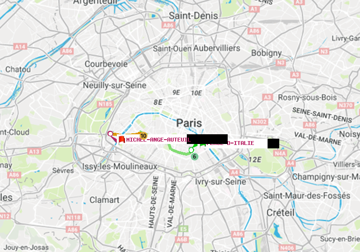 plan itinéraire ratp de Place d