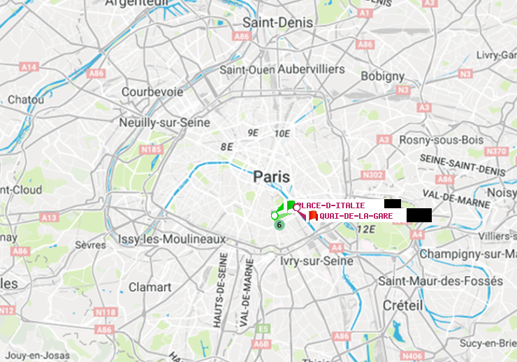 plan itinéraire ratp de Place d