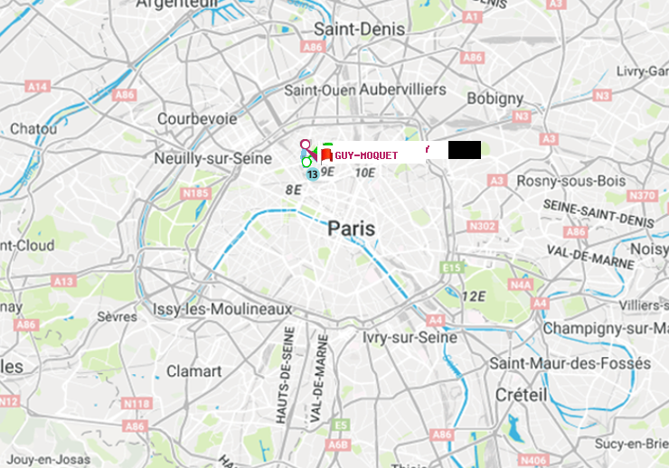 plan itinéraire ratp de Place de Clichy à Guy-Môquet