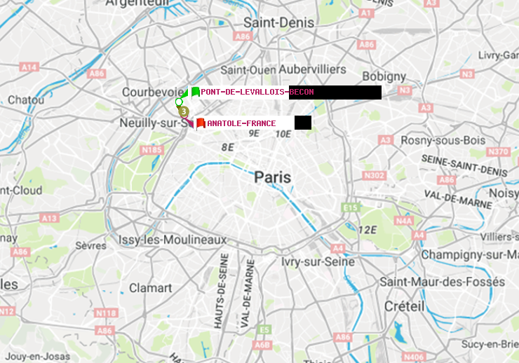 plan itinéraire ratp de Pont de Levallois-Bécon à Anatole-France