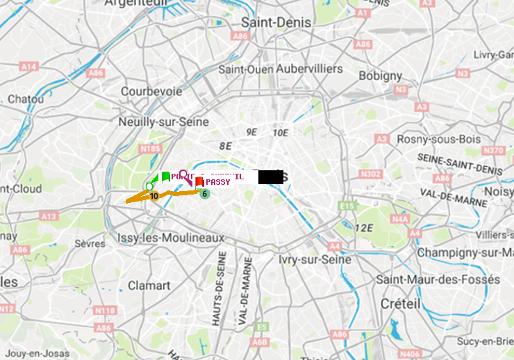 plan itinéraire ratp de Porte d