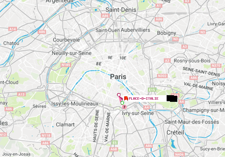 plan itinéraire ratp de Porte d
