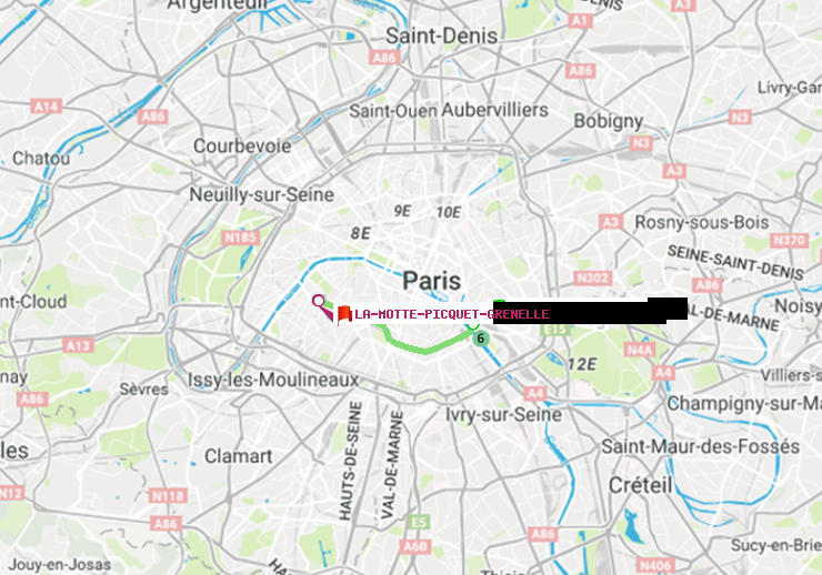 plan itinéraire ratp de Quai de la Gare à La Motte-Picquet-Grenelle