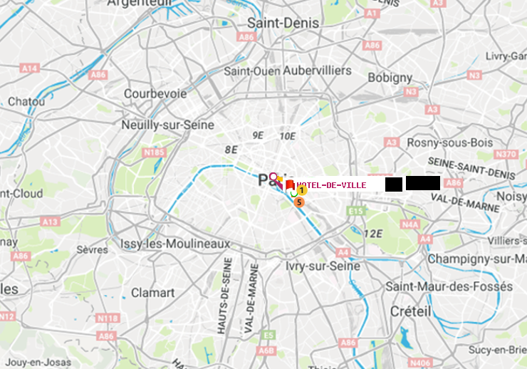plan itinéraire ratp de Quai de la Rapée à Hôtel de Ville