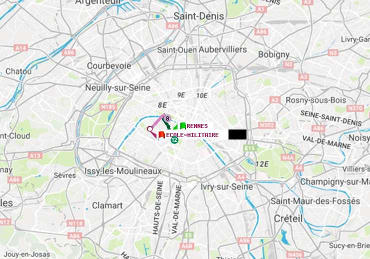 plan itinéraire ratp de Rennes à Ecole Militaire