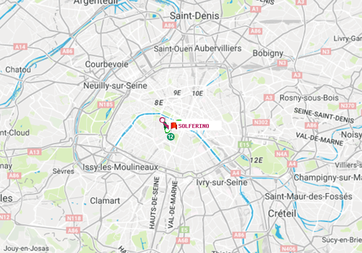 plan itinéraire ratp de Rennes à Solférino