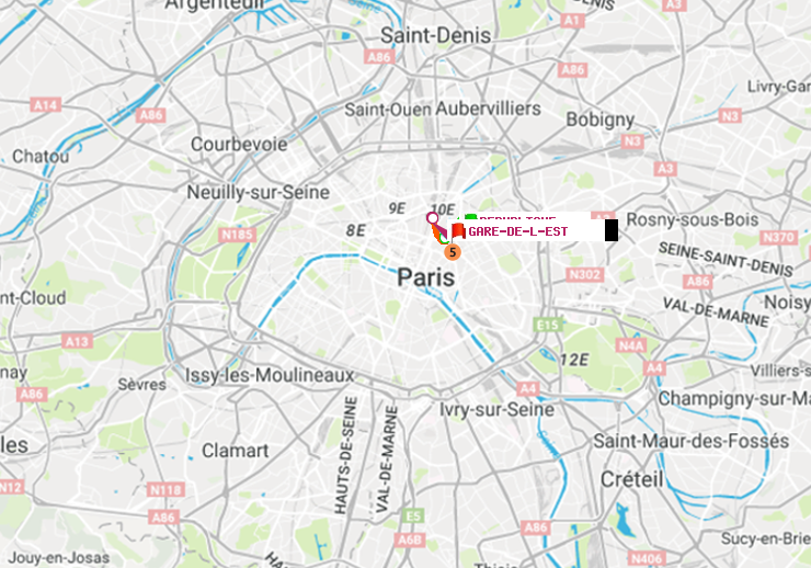 plan itinéraire ratp de République à Gare de l