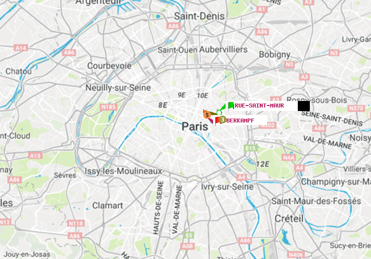 plan itinéraire ratp de Rue Saint-Maur à Oberkampf