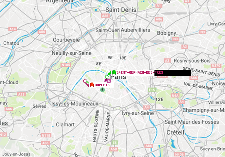 plan itinéraire ratp de Saint-Germain des Prés à Dupleix