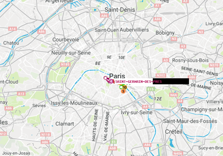 plan itinéraire ratp de Saint-Marcel à Saint-Germain des Prés