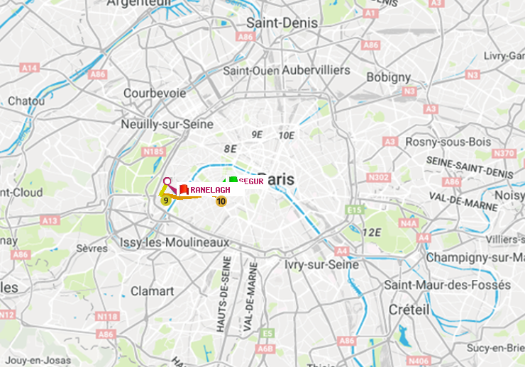plan itinéraire ratp de Ségur à Ranelagh