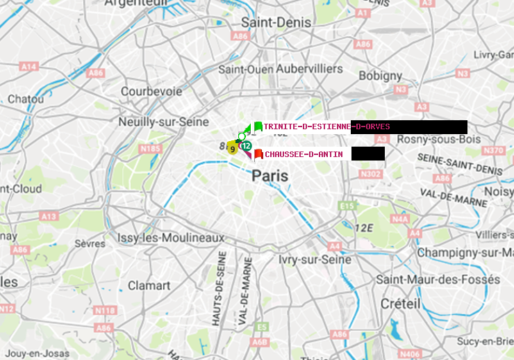 plan itinéraire ratp de Trinité-d